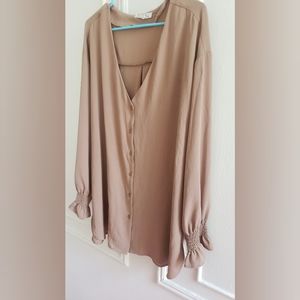 Plus Size Beautful Long sleeve V-Neck top